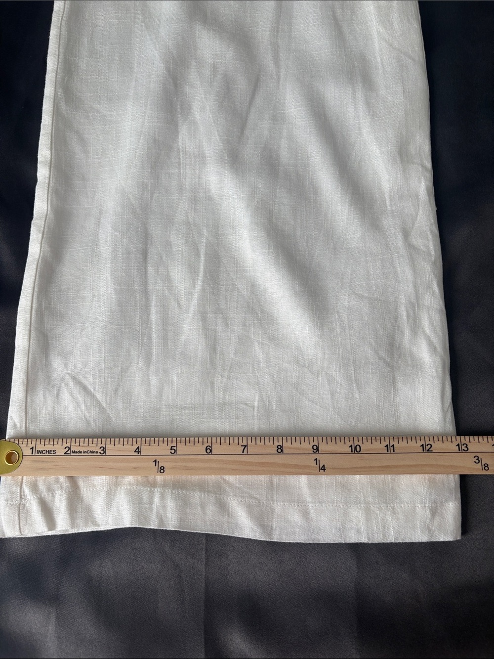 NWOT Aakaa Linen Blend Lined White Palazzo Smocked Waist Pull on Pants SZ S - Picture 8 of 9